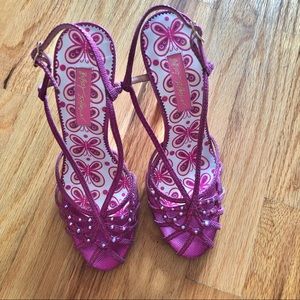 Betsey Johnson heels with Swarovski crystals